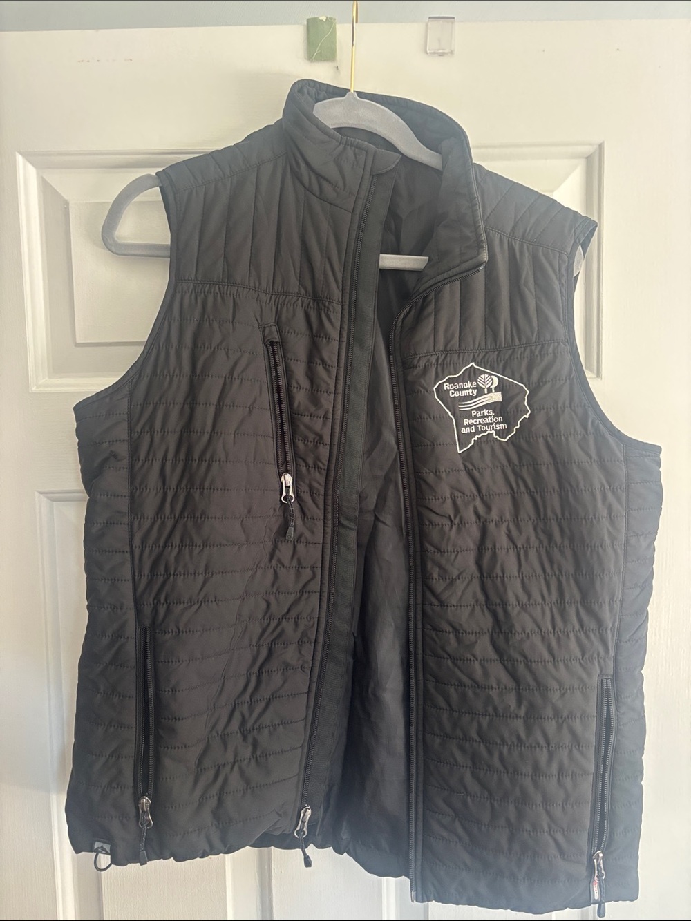 Roanoke County Parks & Recreation Black Quilted Men's Vest